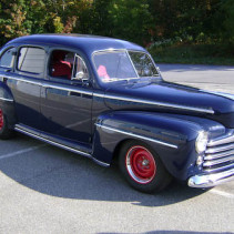 1948 Ford 4-Door Blue Sedan